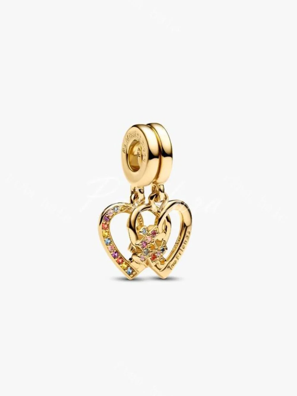 Pandora Splittable Puzzle Piece Hearts Dangle Charm